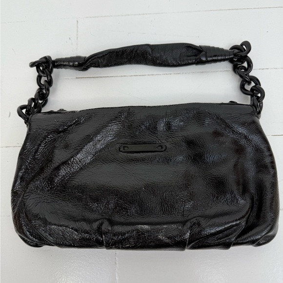 Michael Kors Black Leather Chain Shoulder Bag. - Picture 8 of 12